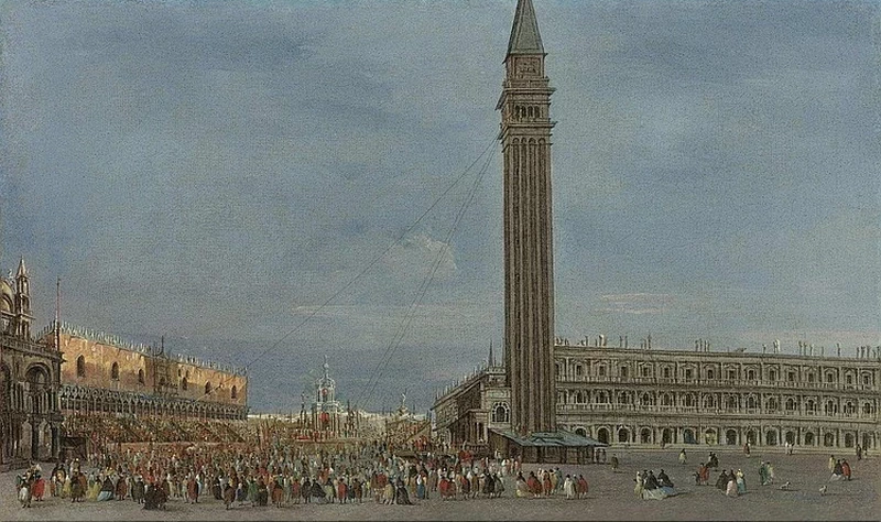 Festa del giovedì grasso in Piazzetta a Venezia